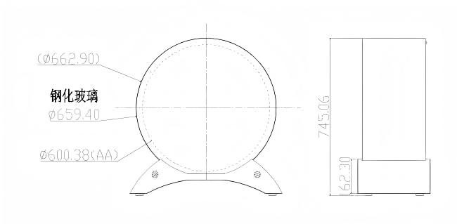 23.6 Inch Round Transparent OLED Showcase for Premium Countertop Visual Merchandising