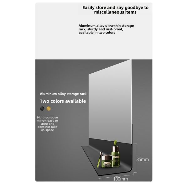 Modern Large Rectangle Metal Frame Mounted Mirror Shelf Touch Switch IP44 Design Style Lights Hotel Use Apartment Villa 3-Year