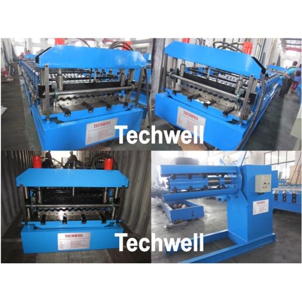Metal Wall Sheet Roll Forming Machine With 13 - 20 Forming Station