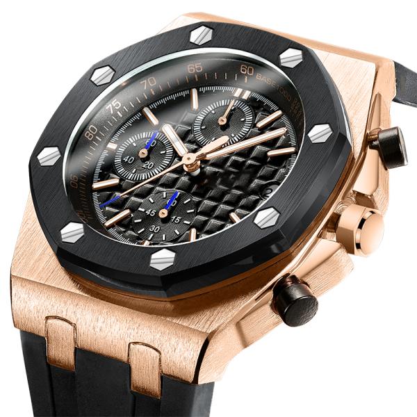 Multi Function Men'S Silicone Quartz Watch Fashion With Calendar