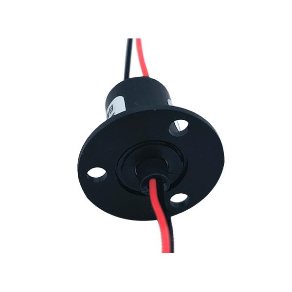 5A Low Power Flanged Conductive Slip Ring 2 Wire Slip Ring Cap Type
