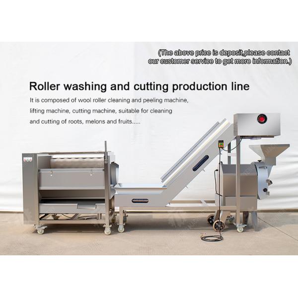 Roller washing and cutting production line Fruit Vegetable FOOD processing production Machine