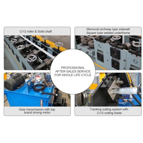 Ceiling T Grid Drywall Light Gauge Roll Forming Making Machine