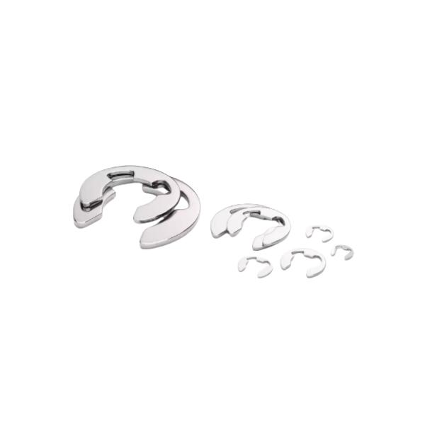 Plain Finish Stainless Steel E-Shaped Snap Ring Open Retaining Ring E Type Circlip Internal Tooth Style GB896 DIN6799