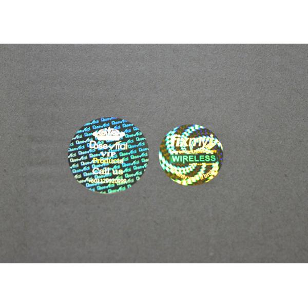 High Value Packages Holographic Security Stickers PET Material Acrylic Adhesive