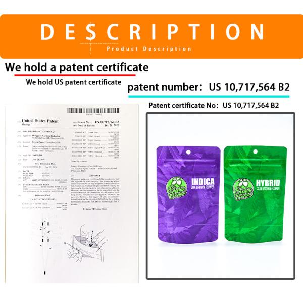 Enhanced Odor-Blocking Secure Child Resistant Bags With Self-Supporting Plastic Zipper Lock