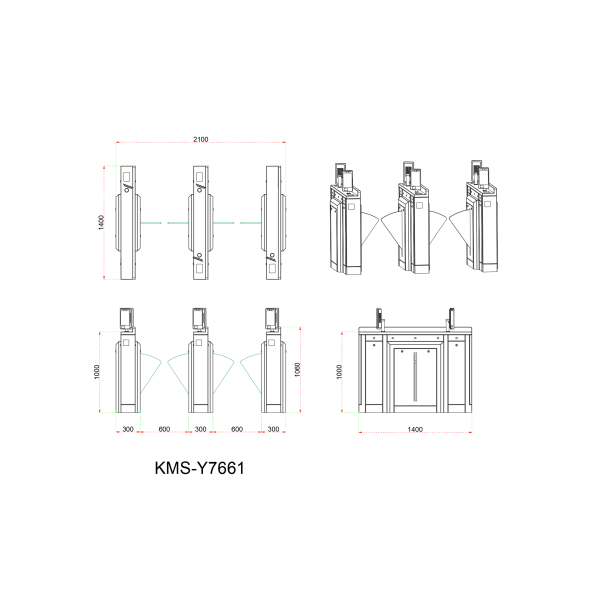 Cinema Wing Gate Turnstile With QR Code Ticketing And Anti-Tailgating Function