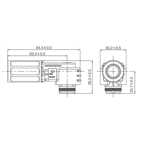 250A High Current Power High Voltage Electrical Connectors Touchproof