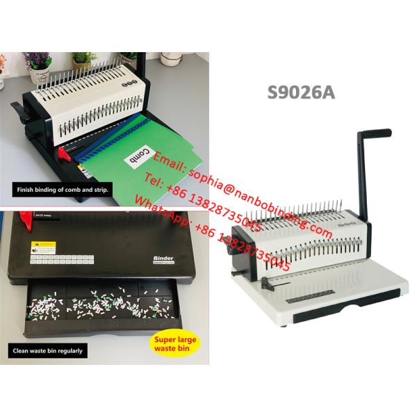 Economical S9026A Documents Notebook comb binding machine For Office Use