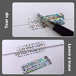 Authentic Hologram Labels/Stickers Silver Transfer Tamper Evident Security Warranty Void Seals/Stickers High Security