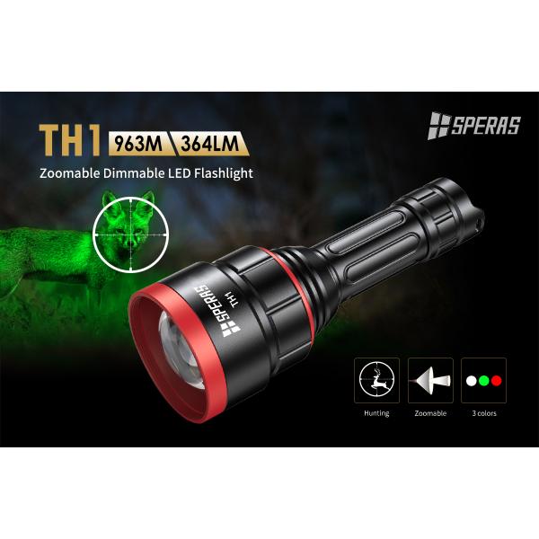 963m Dimmable Zoomable Coyote Hunting Flashlights