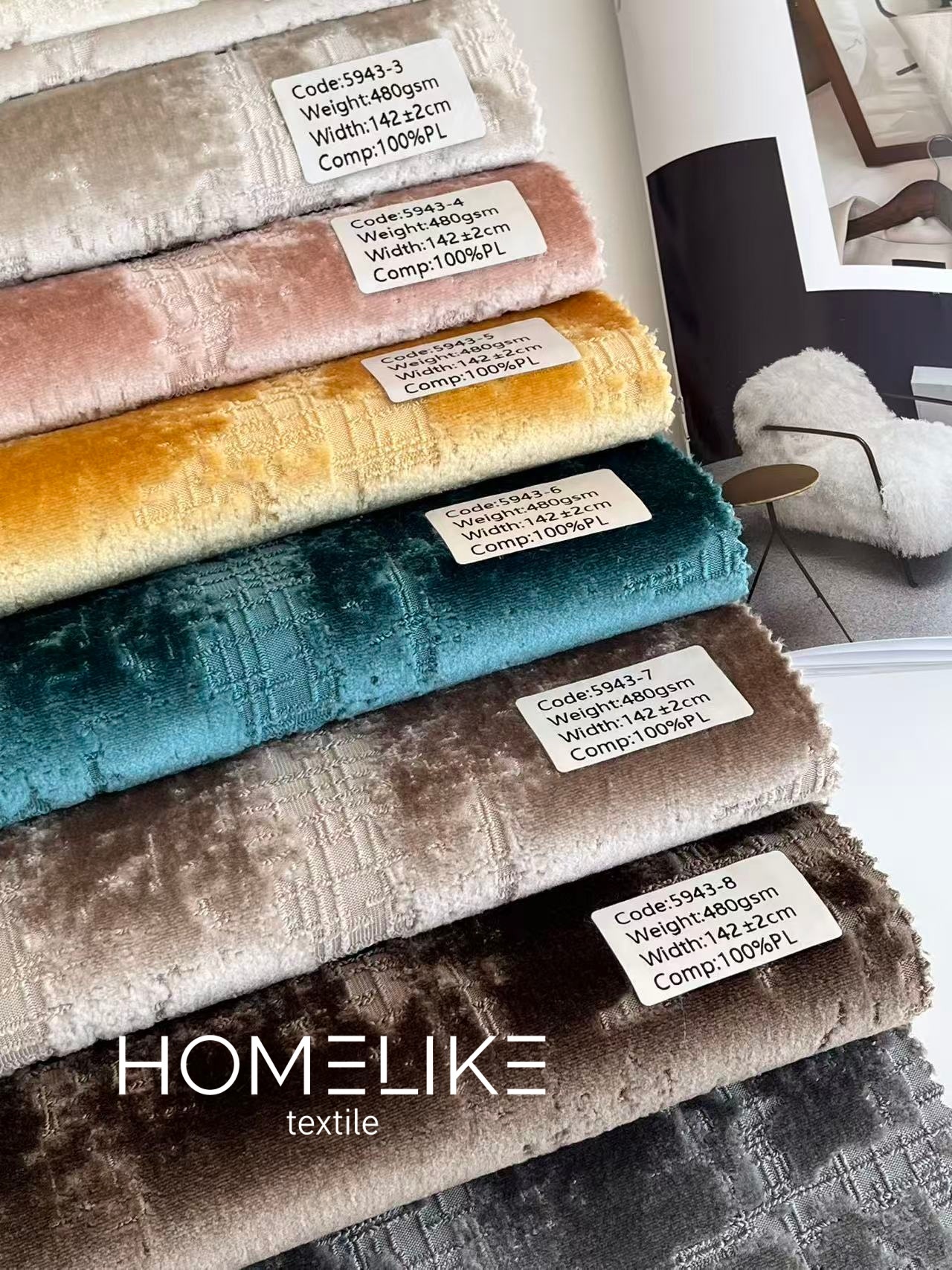100%Polyester high weight soft jacquard velvet fabric for sofa