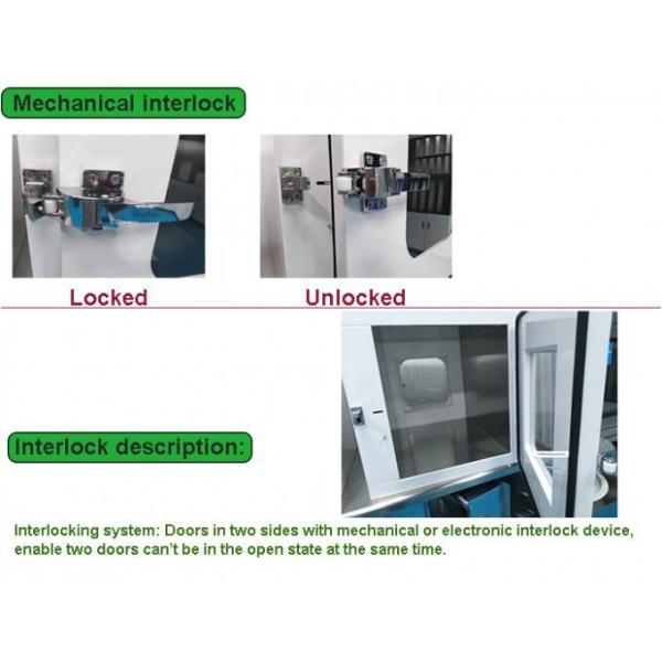 AMBER SUS 304 / 201 Mechanical Interlock Dynamic Pass Box in Pharma