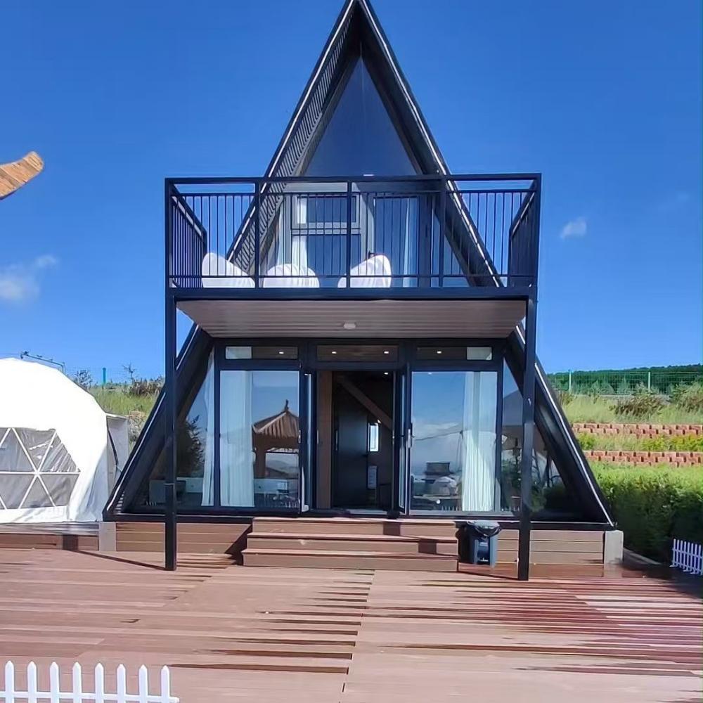 Yoncheng Quality Choice Lightweight Innovative Prefab Modular Triangular Wooden Steel Structure House Modern Design Customizable