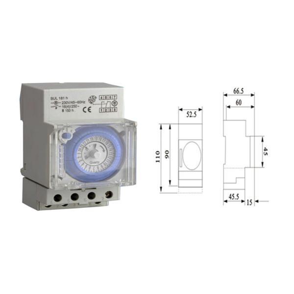24hours time range AC 230V SUL181h electronic mechanical timer Switch with battery