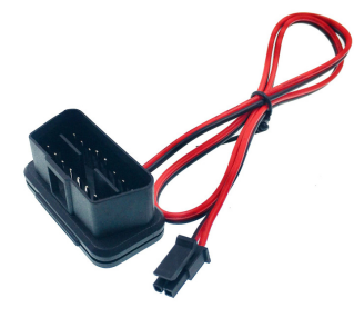 Versatile Applications Black OBD2 16 Pin Cable with Right Angle Open Ends and Pins Plating Nickel/Golden