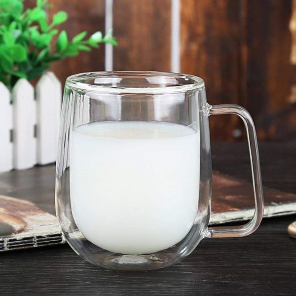 Handmade Double Walled Glass Coffee Cup High Borosilicate Coffee Tea Drinking Cup