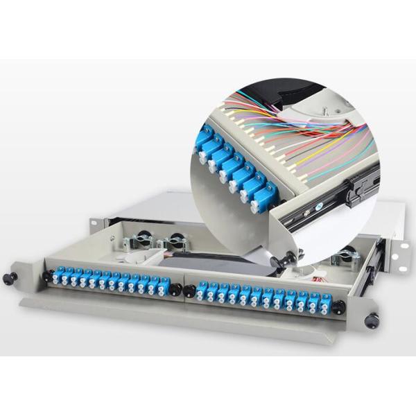 Pigtail Fiber Optic Distribution Frame , 24 Port Rack Mount Patch Panel Simplex