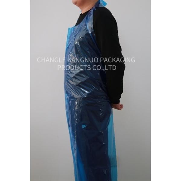 Blue Polythene Colored Hygiene PE Plastic Throw Away Aprons 800x1250mm Size