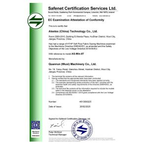 ALEETEX(CHINA) TECHNOLOGY CO.,LTD Certifications