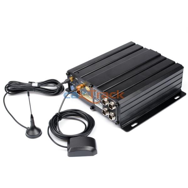 Black 4 ch Car Mobile DVR With 3G Sim Card , Wireless Network DVR