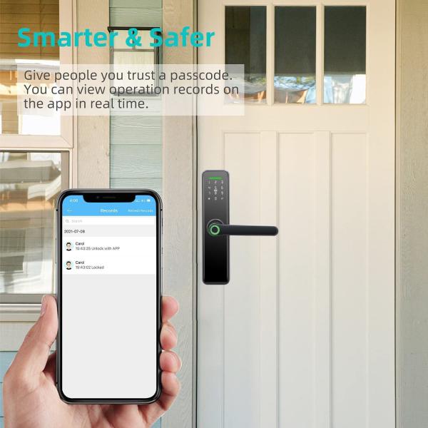 FCC Bluetooth Smart Door Locks Automatic Locking For Apartment