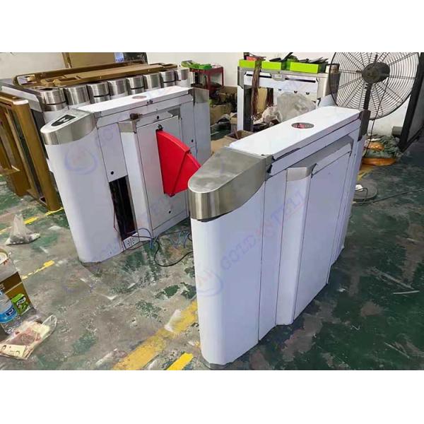 Biometric 0.3s Speed Flap Turnstile Gate Durable Maintenance With LED Light