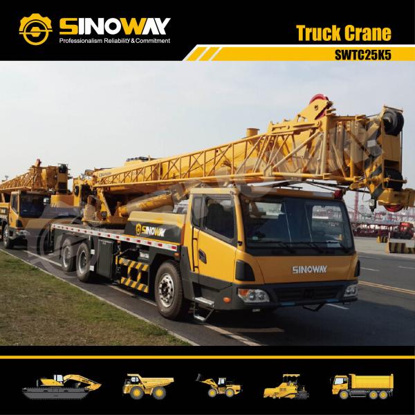 25 Ton Autocrane Cummins Engine Truck Crane 280hp For Engineering