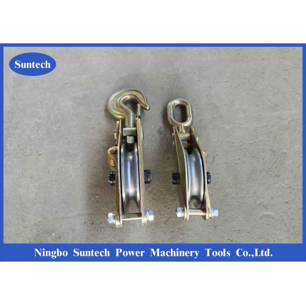 Round Eye Type 3t Cable Pulley Blocks Steel Transmission Line Stringing Tools