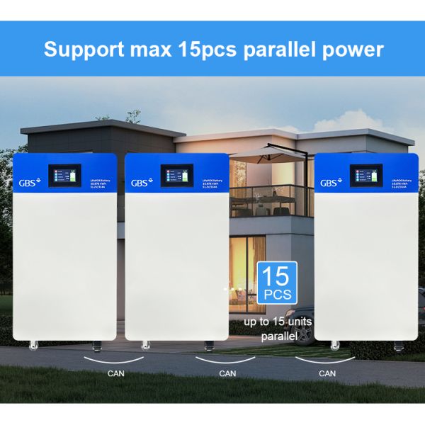 GBS Solar Wheeled LiFePO4 Deep Cycle Rechargeable Split Server Rack Battery Pack Kit 51.2V 314Ah CAN 6000 Cycles 5-Year 15-20KWH
