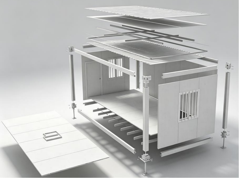 Portable Folding Container House Fireproof 10 Min Quick Deployment Prefab Container Home