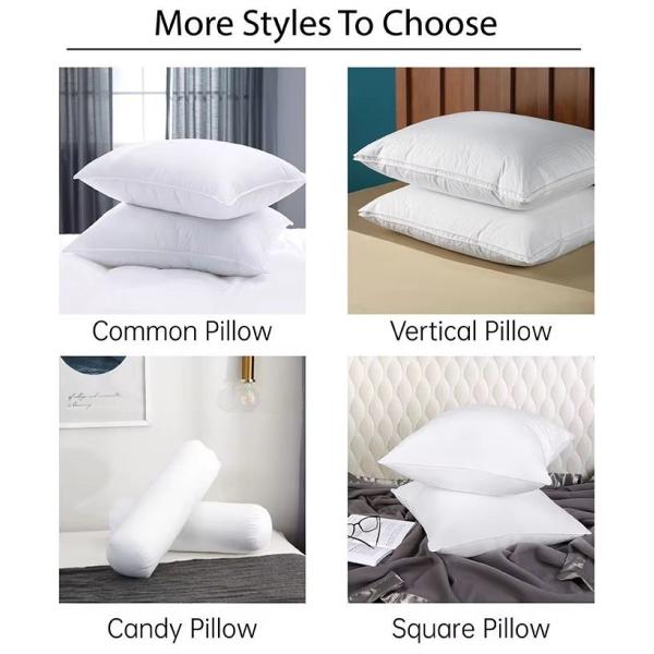 White Hotel Style Pillows Full Cotton Microfiber Pillow Inner Hotel Bedding Linen