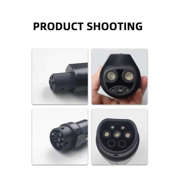 220v Black Electric Vehicle GBT to Tesla Adapter 7kw Ev Socket Charging Function for EV Charging Adapter