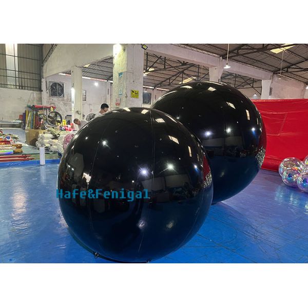 Dual-Layer PVC Construction Luxurious Black Mirror Balloons