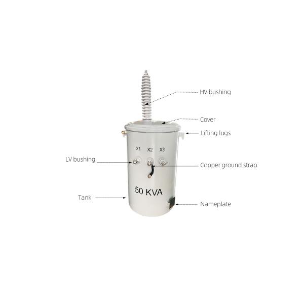 75 Kva Power Pole Transformer Single Phase Pole Mounted Overhead Distribution 34.5kv To 120v Ansi Ieee Doe 2016 Standards