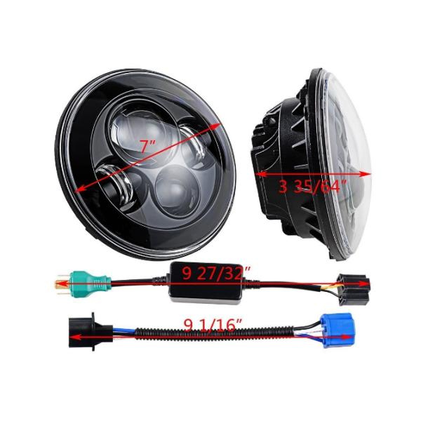 5.75 Inch 40W Cree Headlight, Led Daymaker Motorcycle Headlight with Silver/Black color