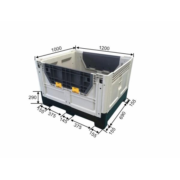 Distribution with Large Collapsible Plastic Pallet Bin and Capacity Requirements
