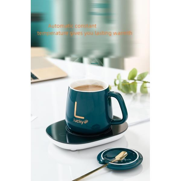 Customization Portable 55 Degrees Heated Ceramic Coffee Cup Mug with Temperature Control