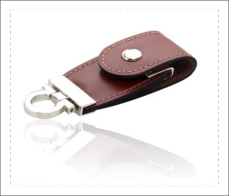 Leather USB Stick Supports Multi Partition Customized