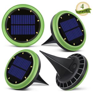 Quality 8 Led Solar Ground Lights Garden Solar Disk Ground Light For Night 2 Years Warranty for sale