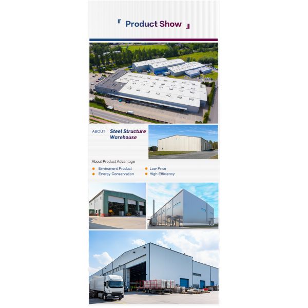 Prefab Steel Frame Warehouse Custom Size for Heavy Duty Goods Storage Column-Free