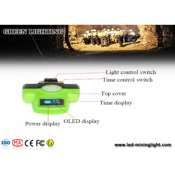 Oled Display All In One Cree Led Cap Lamp , Super Bright Coal Mining Lights With Sos Purpose