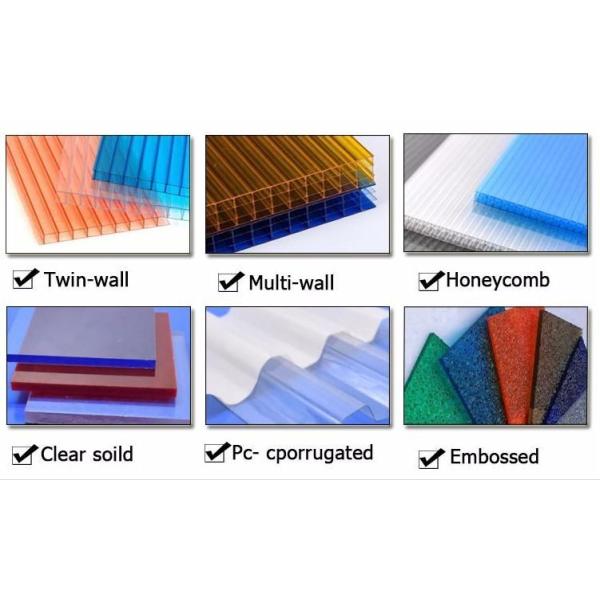 Sun Sheets PC Embossed Sheets Multi-Wall Polycarbonate Roofing Sheet for Flame Retardancy Class B1