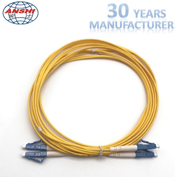 G652D Single Mode Optical Fiber Patch Cord LC - LC UPC Type 0.3dB Insertion Loss