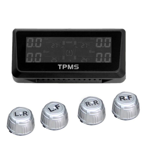 Мониторинг давления солнечный автомобиль TPMS Salve шинах система с 4 датчиками TPMS