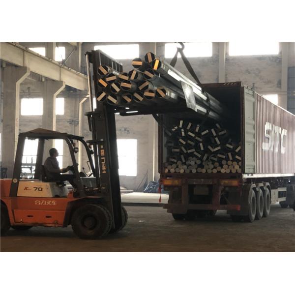 Hot Dip Galvanised Steel Pole , Electrical Post Electric Power Pole