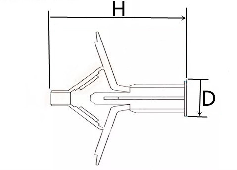 Expandable Butterfly Plastic Wall Plug Screw Oem
