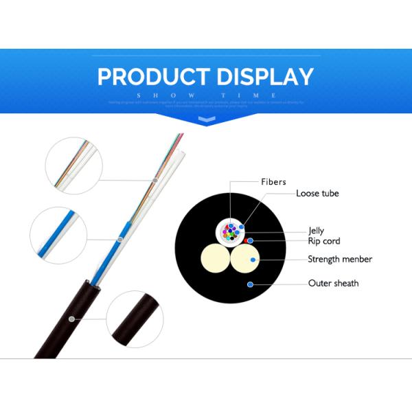 Mini ADSS ASU80 Unitube Fiber Optic Cable With 2 FRP