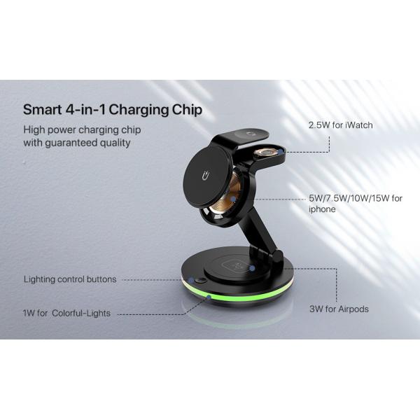 ABS PC Material Magnetic Wireless Charger for Fast Charging with Wireless Charging Method