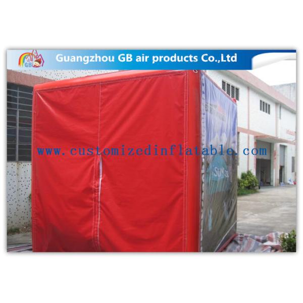Fire - Proof Red Inflatable Cube Tent Custom Printed Tent for Advertising